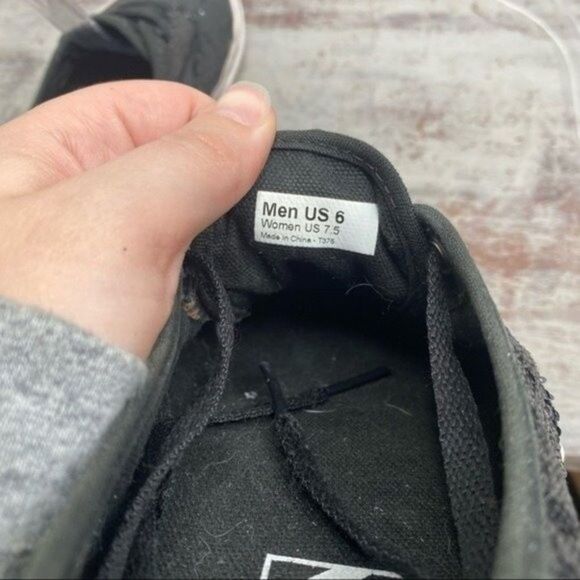 Vans Black Sequin Sneakers Shoes 7.5 - Picture 5 of 6